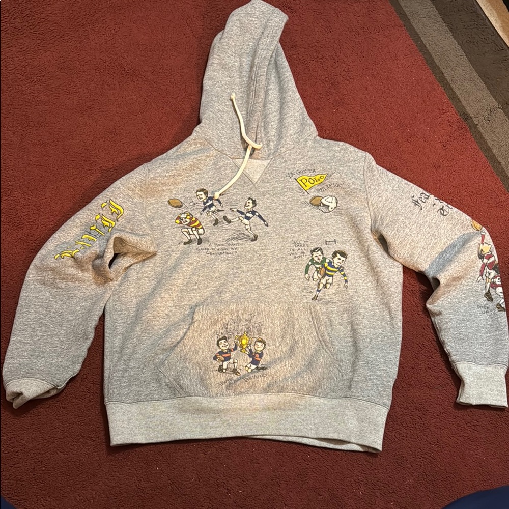 Polo Gray Graphic Hoodie